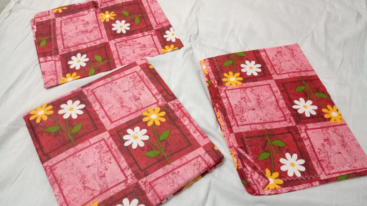 Red and Pink Bedsheet